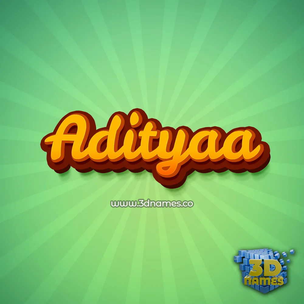 adityaa in Green Rays style - 3D name wallpaper