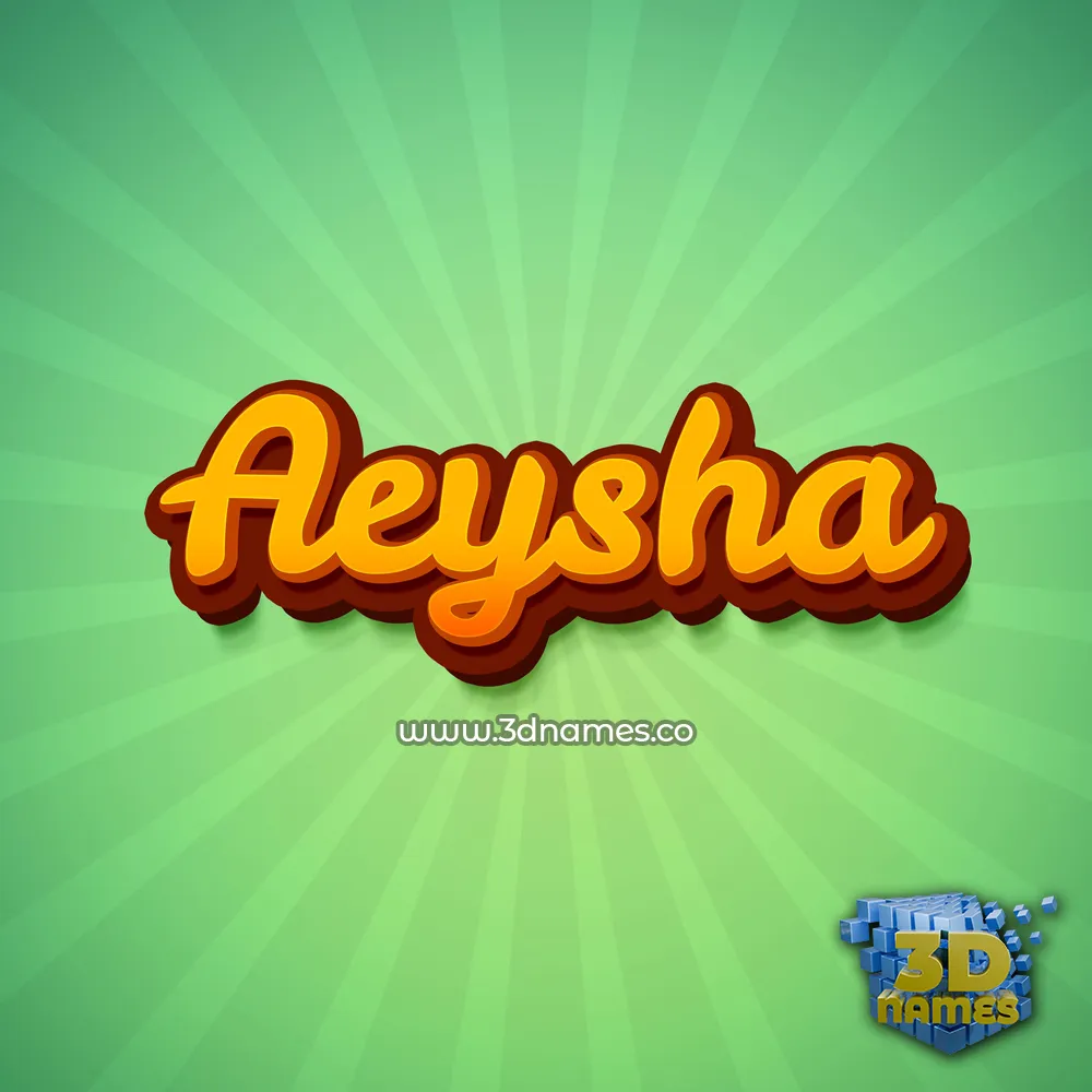 aeysha in Green Rays style - 3D name wallpaper aeysha in Green Rays style - 3D name wallpaper