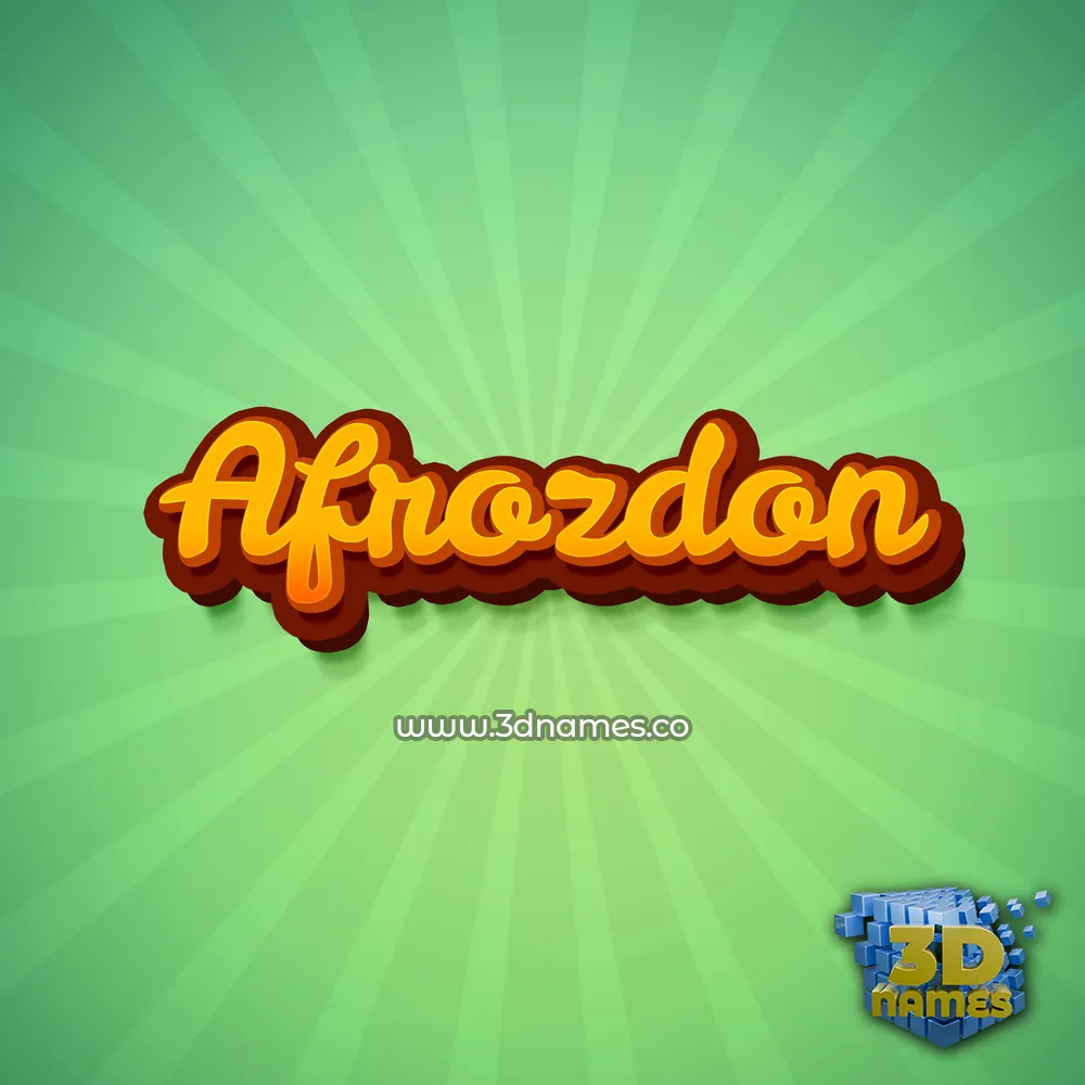 afrozdon in Green Rays style - 3D name wallpaper afrozdon in Green Rays style - 3D name wallpaper