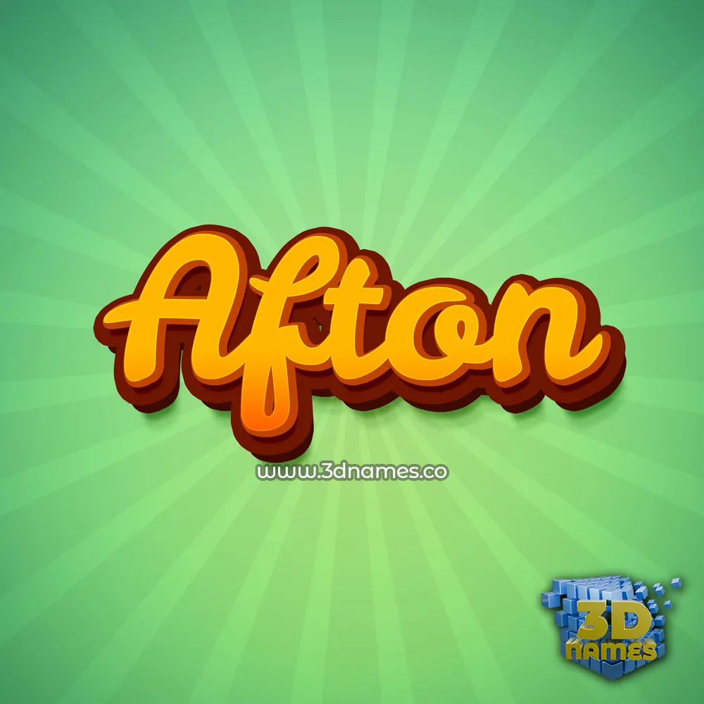 afton in Green Rays style - 3D name wallpaper afton in Green Rays style - 3D name wallpaper