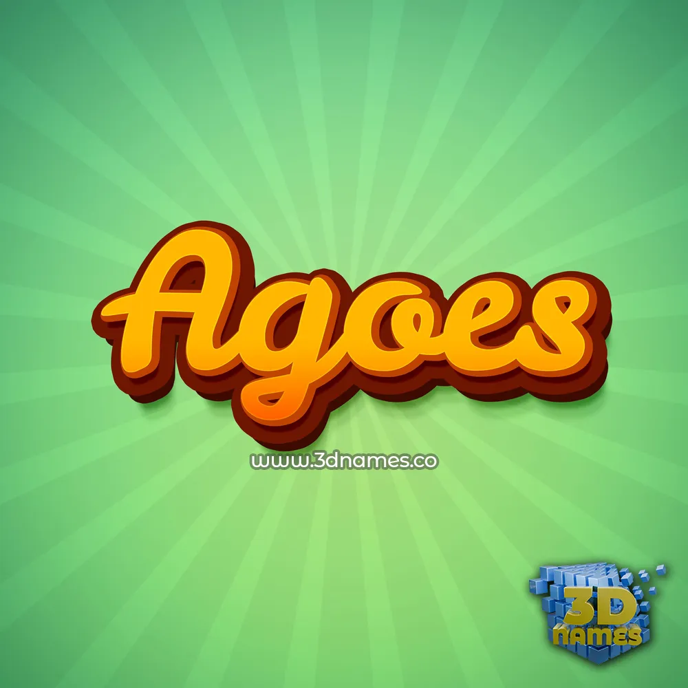 agoes in Green Rays style - 3D name wallpaper agoes in Green Rays style - 3D name wallpaper