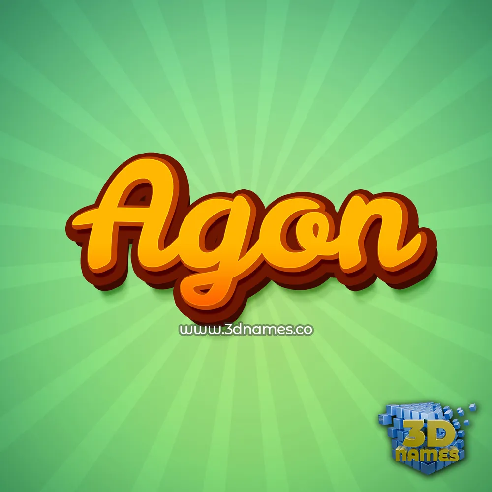 agon in Green Rays style - 3D name wallpaper agon in Green Rays style - 3D name wallpaper
