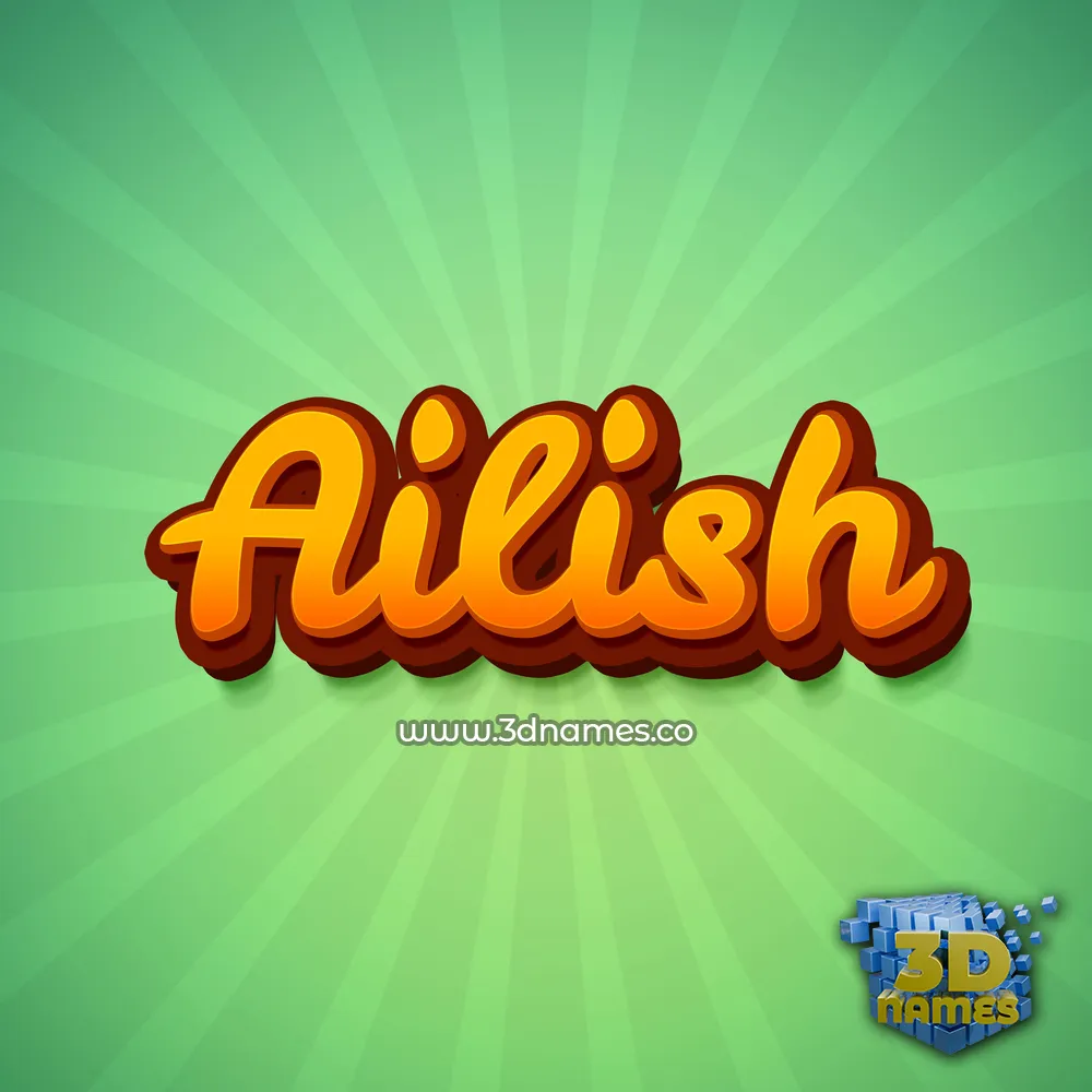 ailish in Green Rays style - 3D name wallpaper ailish in Green Rays style - 3D name wallpaper