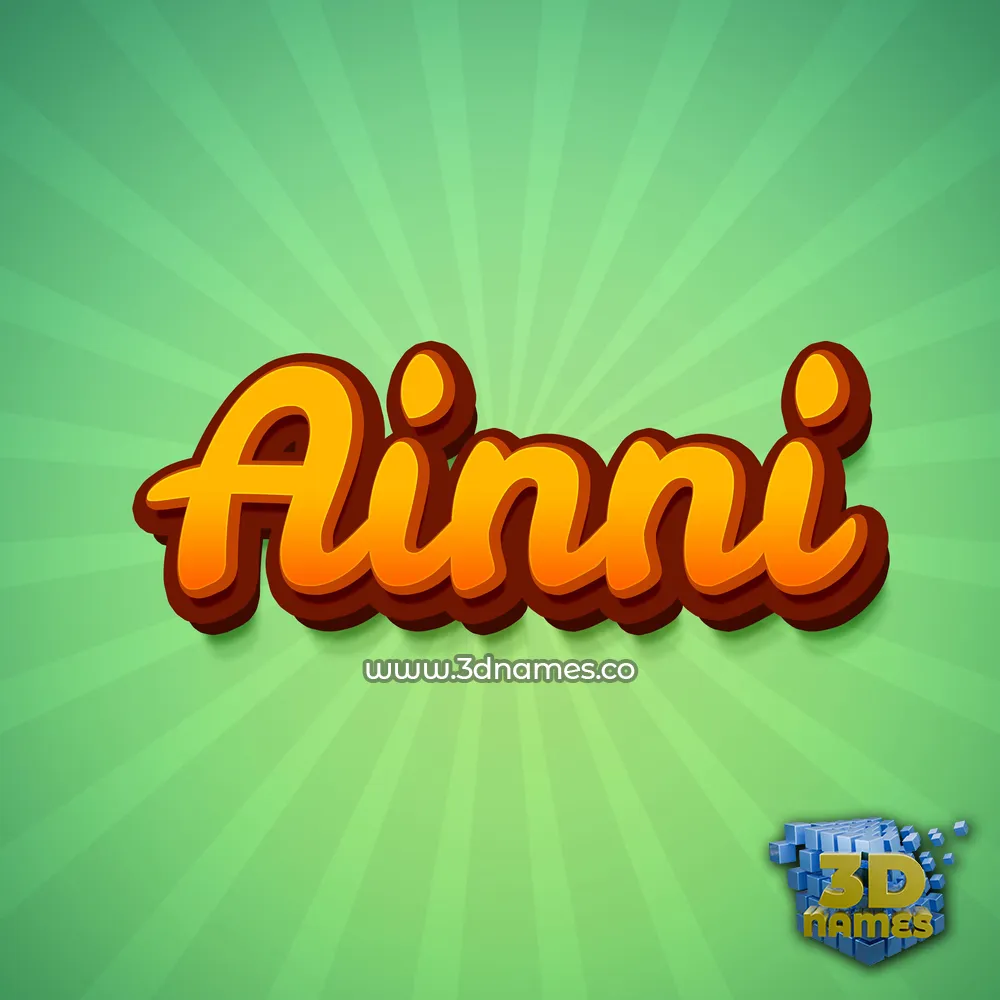 ainni in Green Rays style - 3D name wallpaper ainni in Green Rays style - 3D name wallpaper