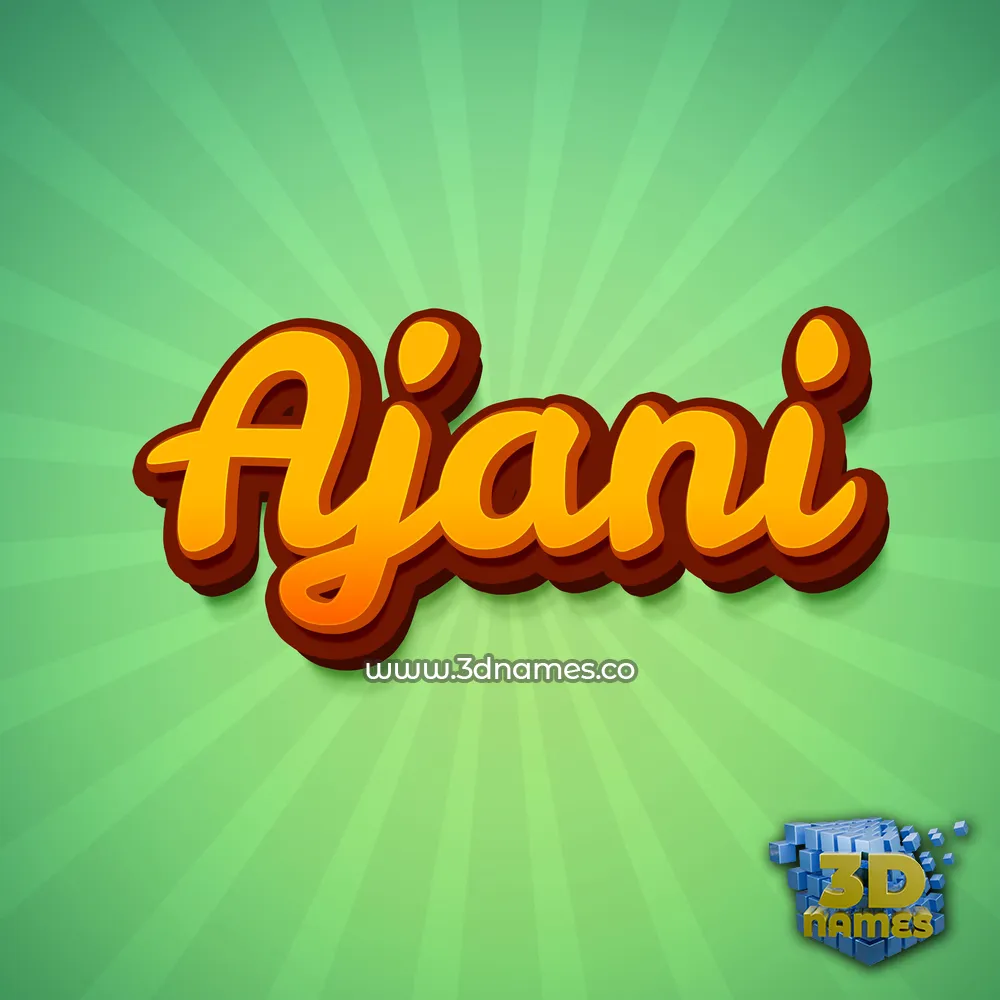 ajani in Green Rays style - 3D name wallpaper ajani in Green Rays style - 3D name wallpaper