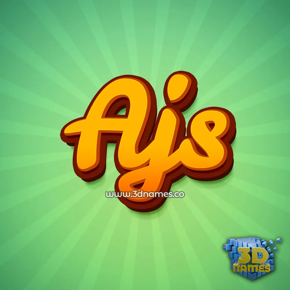 ajs in Green Rays style - 3D name wallpaper ajs in Green Rays style - 3D name wallpaper
