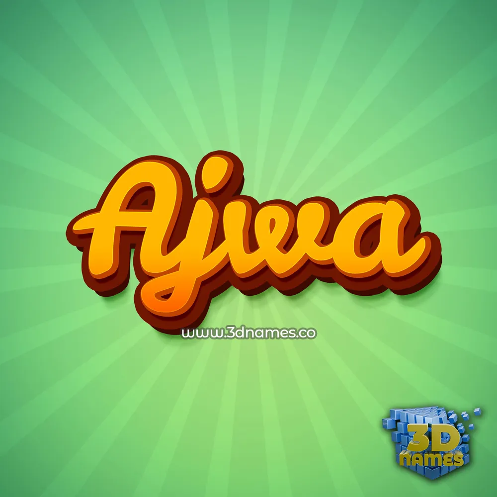 ajwa in Green Rays style - 3D name wallpaper ajwa in Green Rays style - 3D name wallpaper