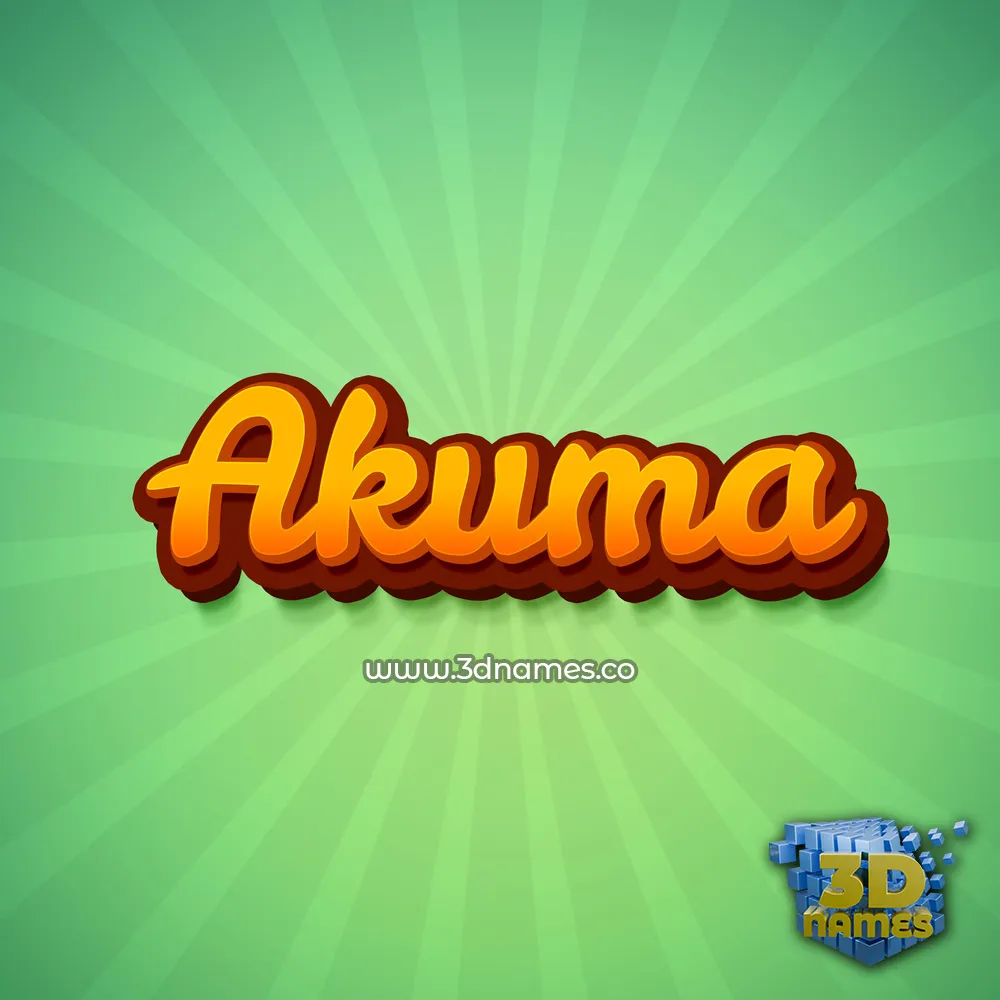 akuma in Green Rays style - 3D name wallpaper akuma in Green Rays style - 3D name wallpaper