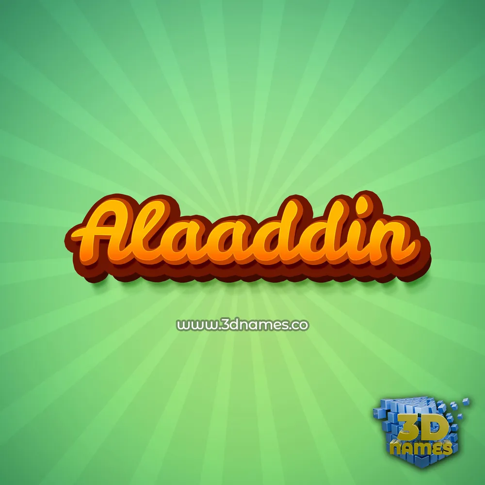alaaddin in Green Rays style - 3D name wallpaper alaaddin in Green Rays style - 3D name wallpaper