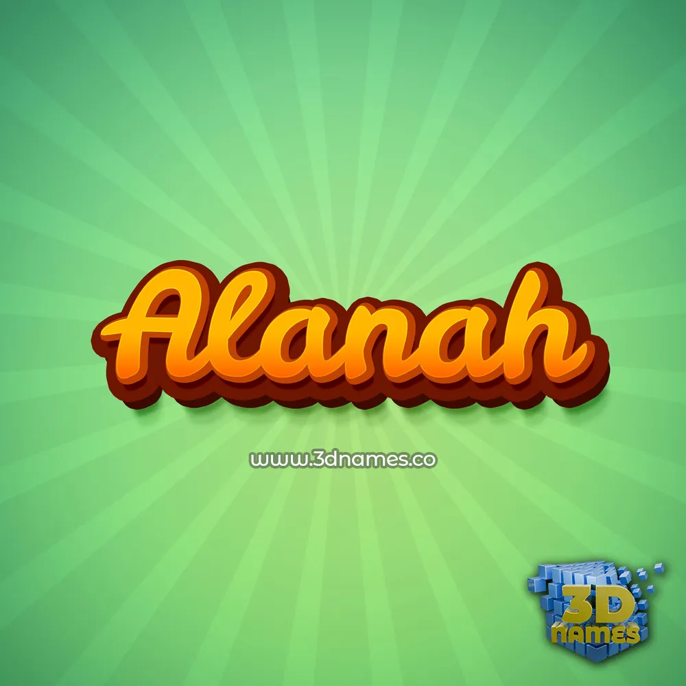 alanah in Green Rays style - 3D name wallpaper alanah in Green Rays style - 3D name wallpaper