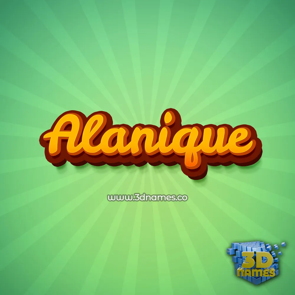 alanique in Green Rays style - 3D name wallpaper alanique in Green Rays style - 3D name wallpaper