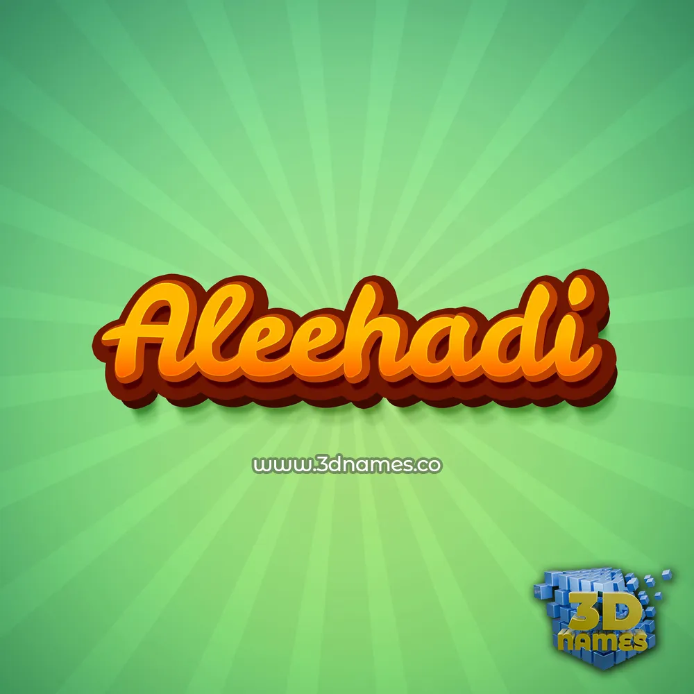 aleehadi in Green Rays style - 3D name wallpaper aleehadi in Green Rays style - 3D name wallpaper