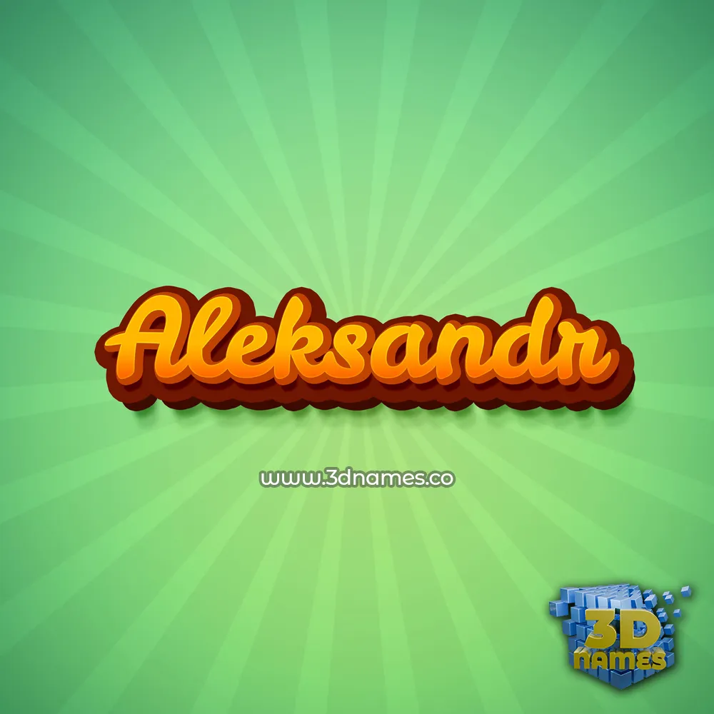 aleksandr in Green Rays style - 3D name wallpaper