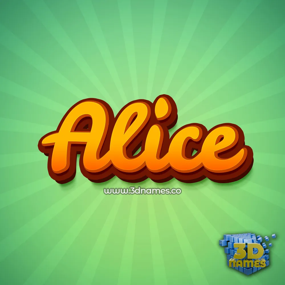 alice in Green Rays style - 3D name wallpaper alice in Green Rays style - 3D name wallpaper
