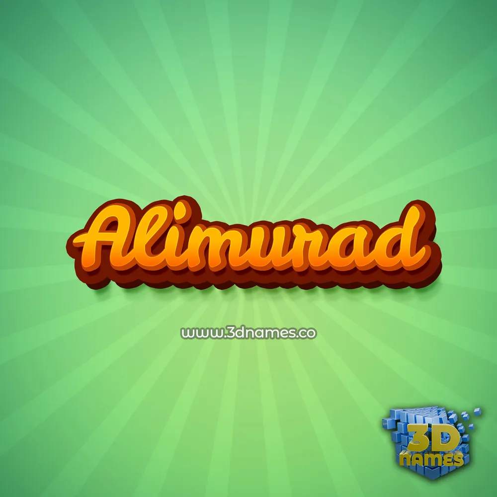alimurad in Green Rays style - 3D name wallpaper