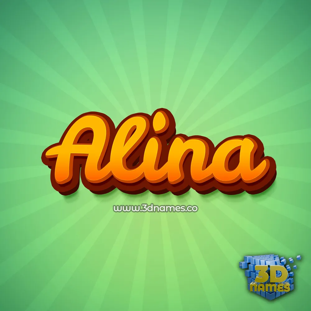 alina in Green Rays style - 3D name wallpaper alina in Green Rays style - 3D name wallpaper