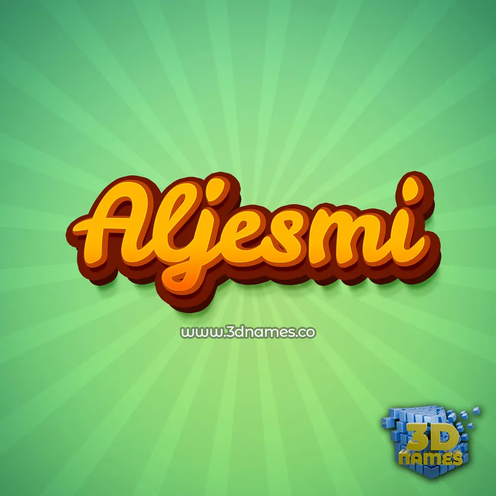 aljesmi in Green Rays style - 3D name wallpaper aljesmi in Green Rays style - 3D name wallpaper