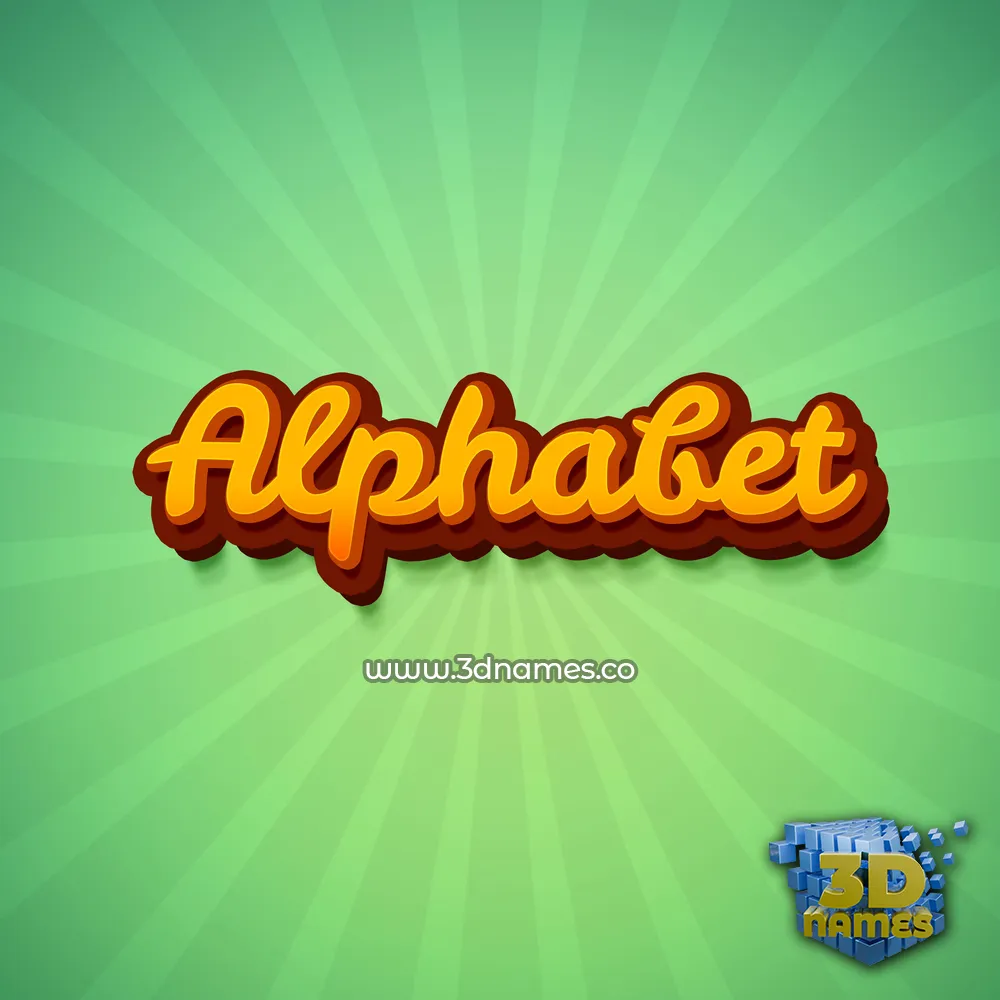 alphabet in Green Rays style - 3D name wallpaper