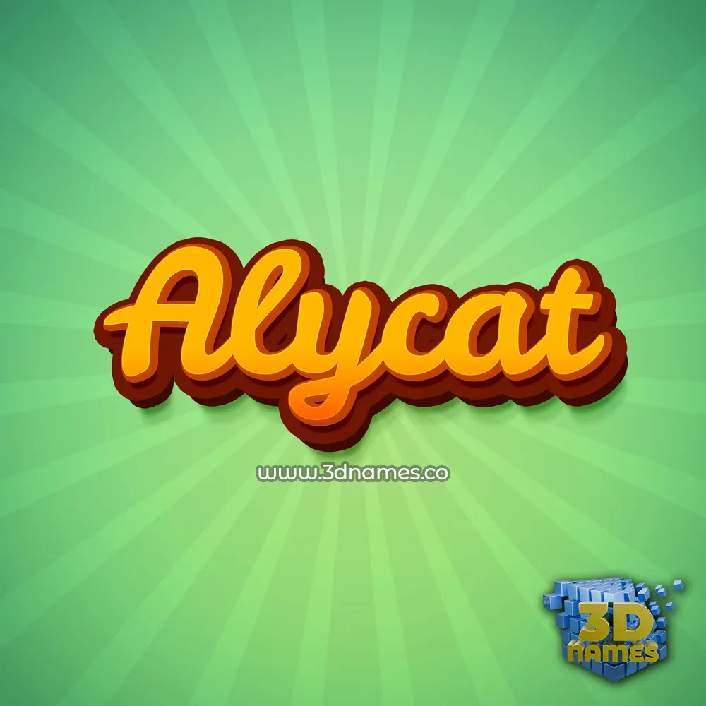 alycat in Green Rays style - 3D name wallpaper alycat in Green Rays style - 3D name wallpaper