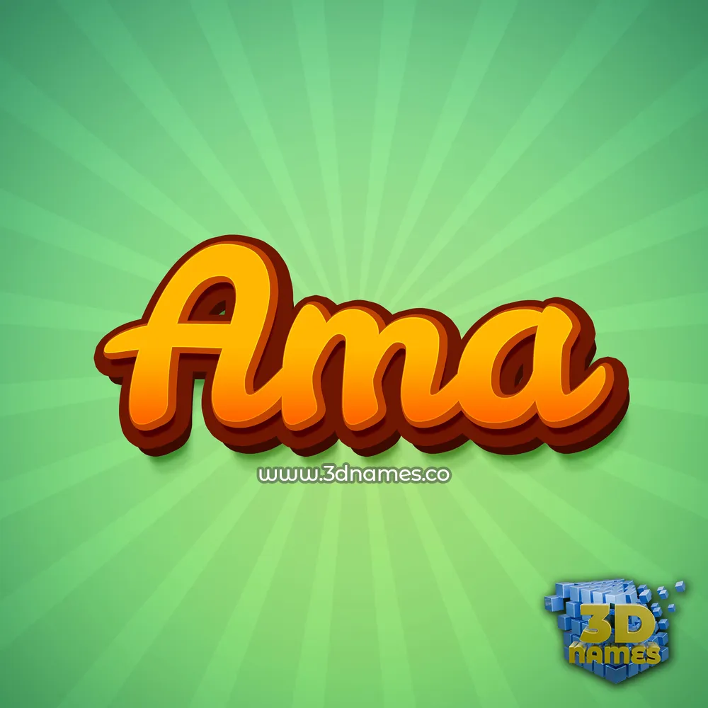 ama in Green Rays style - 3D name wallpaper ama in Green Rays style - 3D name wallpaper