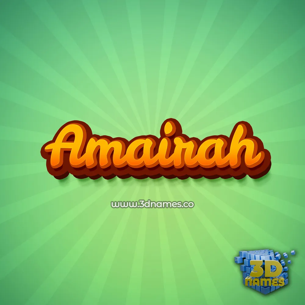 amairah in Green Rays style - 3D name wallpaper