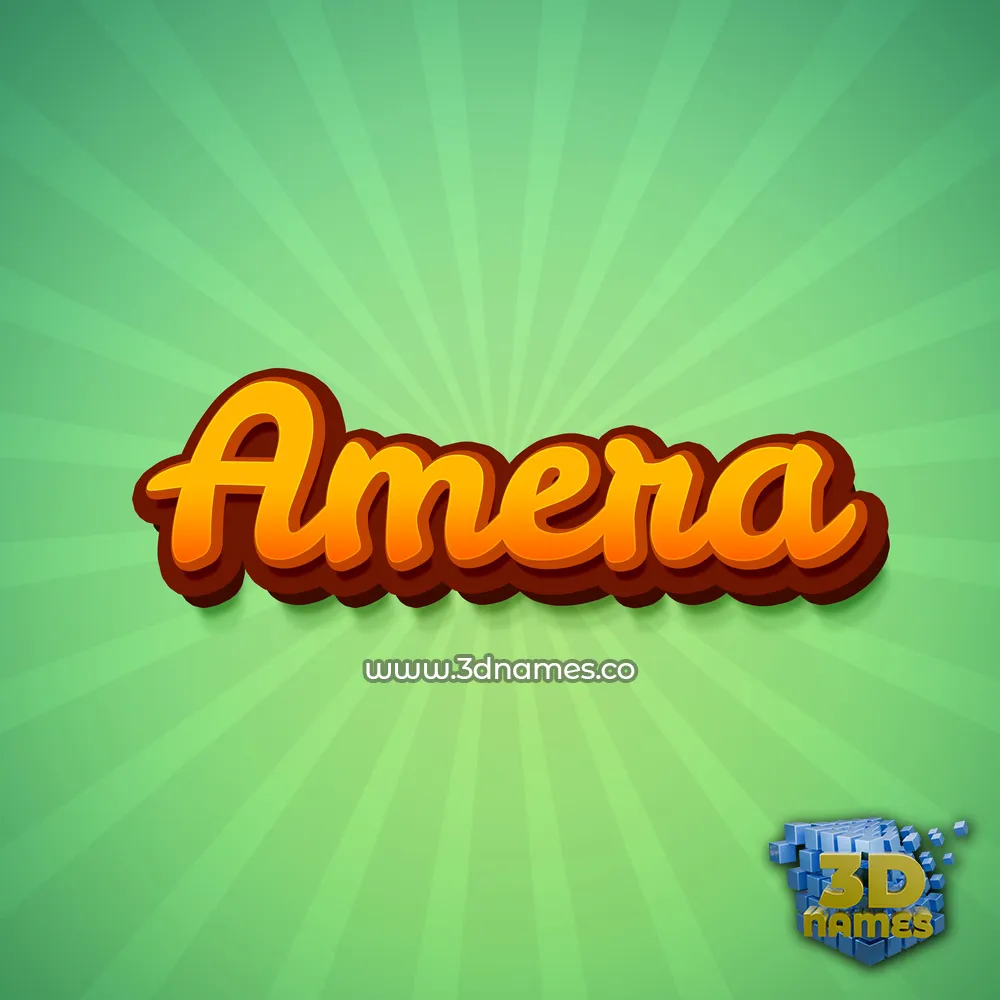amera in Green Rays style - 3D name wallpaper amera in Green Rays style - 3D name wallpaper