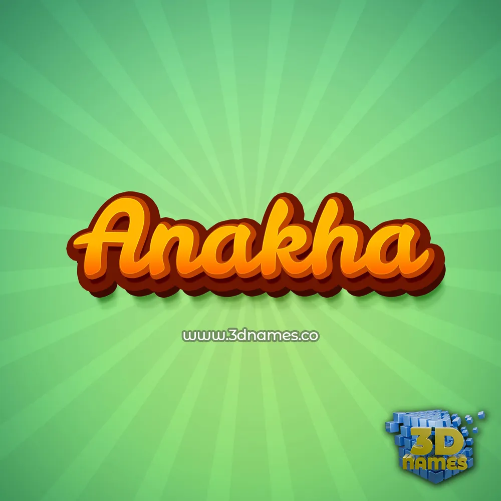 anakha in Green Rays style - 3D name wallpaper