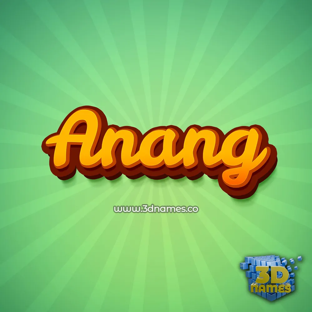 anang in Green Rays style - 3D name wallpaper