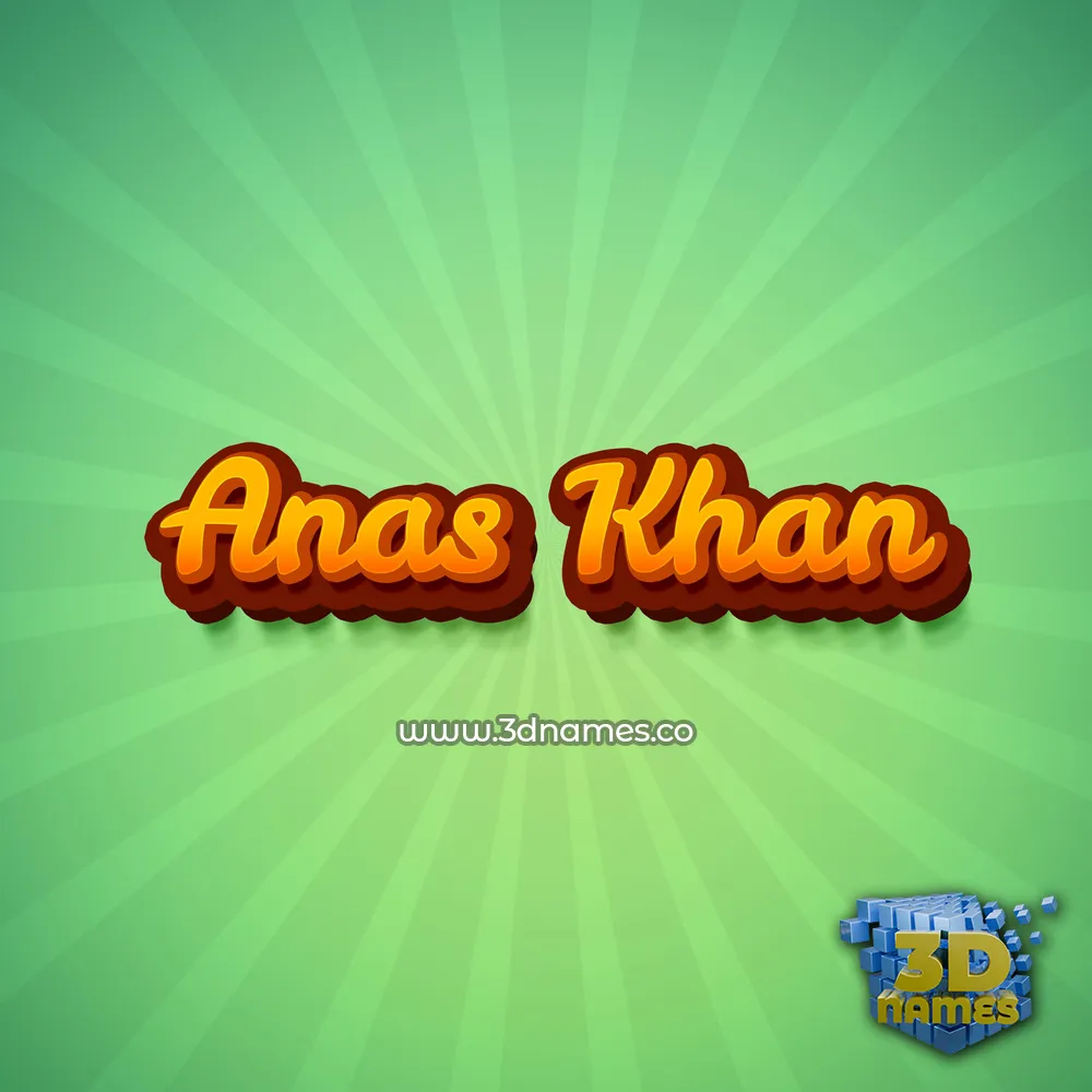 anas khan in Green Rays style - 3D name wallpaper anas khan in Green Rays style - 3D name wallpaper