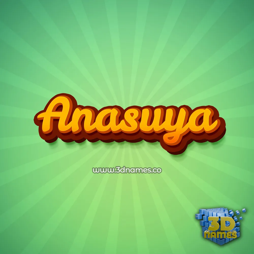 anasuya in Green Rays style - 3D name wallpaper