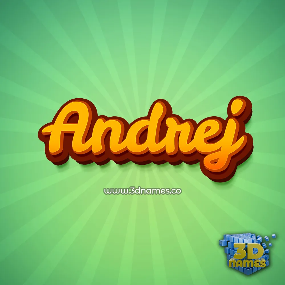 andrej in Green Rays style - 3D name wallpaper