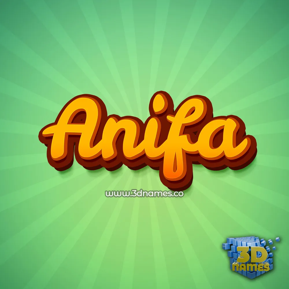 anifa in Green Rays style - 3D name wallpaper anifa in Green Rays style - 3D name wallpaper