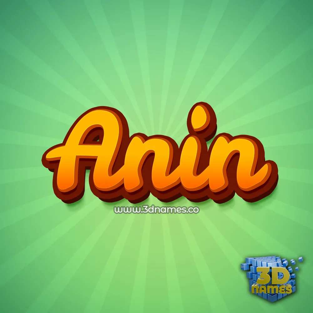 anin in Green Rays style - 3D name wallpaper anin in Green Rays style - 3D name wallpaper