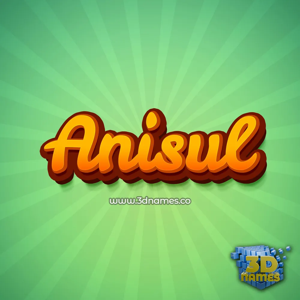 anisul in Green Rays style - 3D name wallpaper anisul in Green Rays style - 3D name wallpaper
