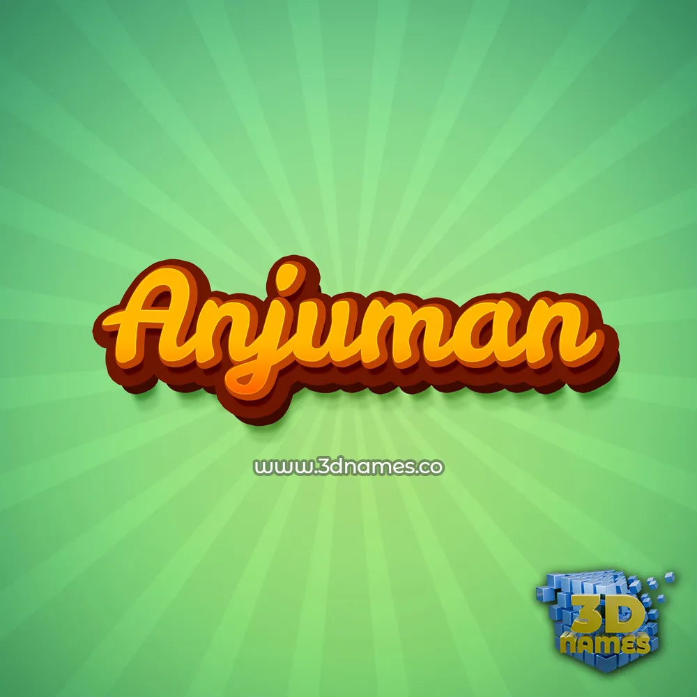 anjuman in Green Rays style - 3D name wallpaper anjuman in Green Rays style - 3D name wallpaper