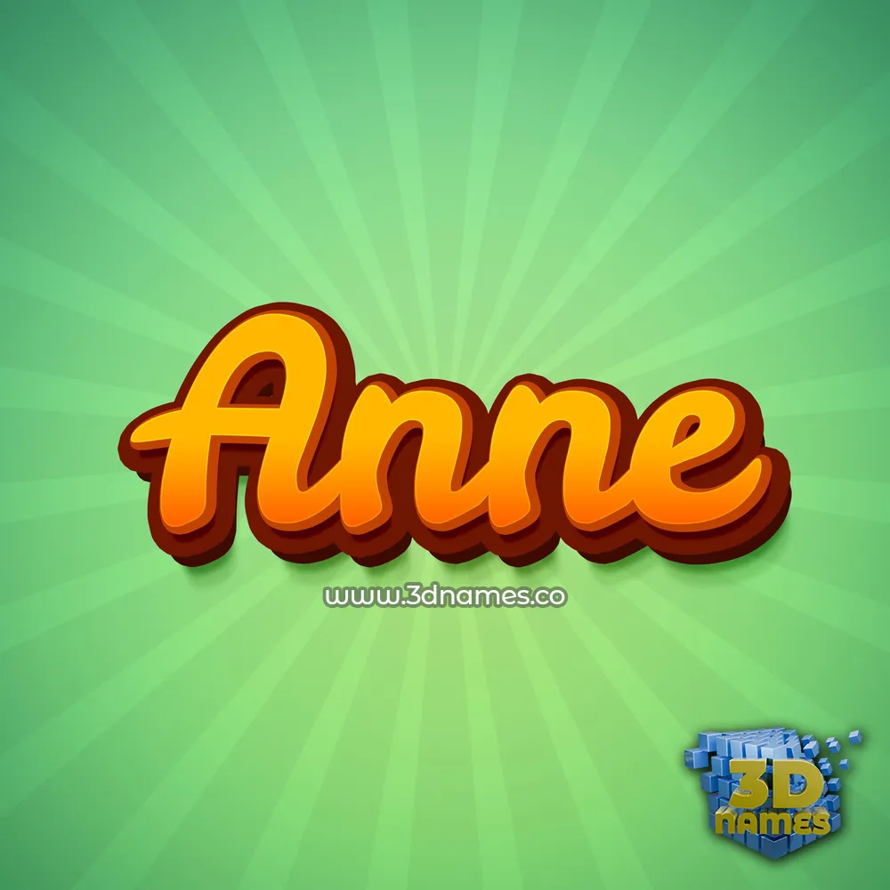 anne in Green Rays style - 3D name wallpaper anne in Green Rays style - 3D name wallpaper