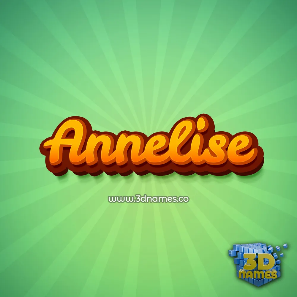 annelise in Green Rays style - 3D name wallpaper