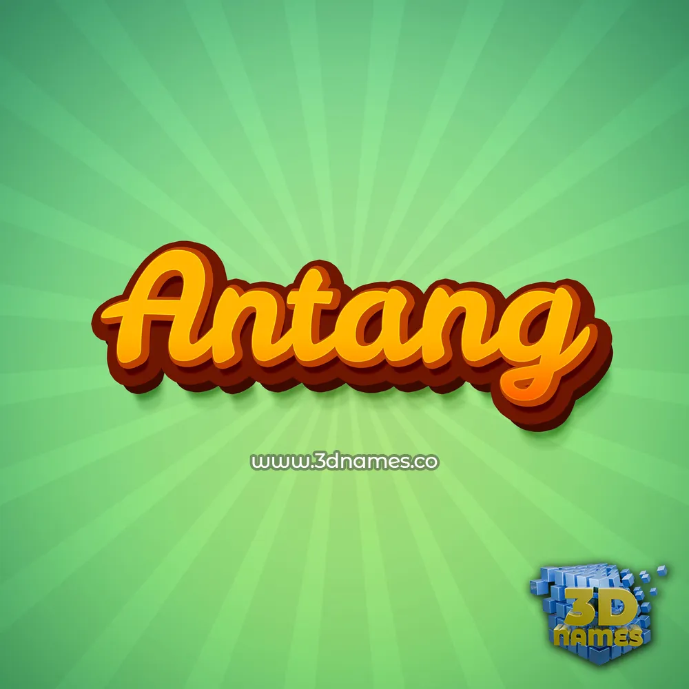 antang in Green Rays style - 3D name wallpaper