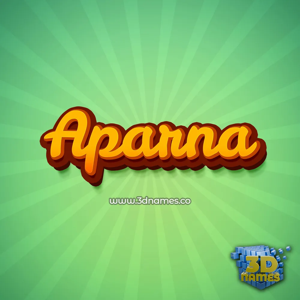 aparna in Green Rays style - 3D name wallpaper
