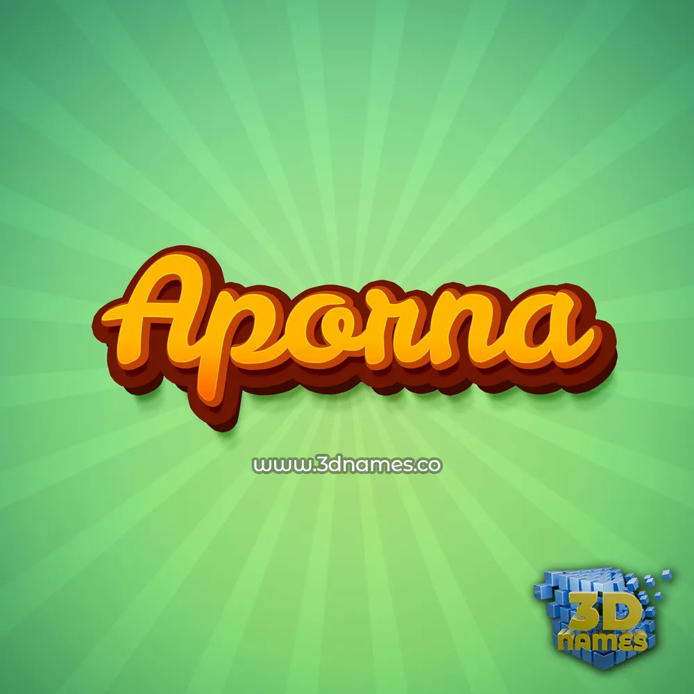 aporna in Green Rays style - 3D name wallpaper aporna in Green Rays style - 3D name wallpaper