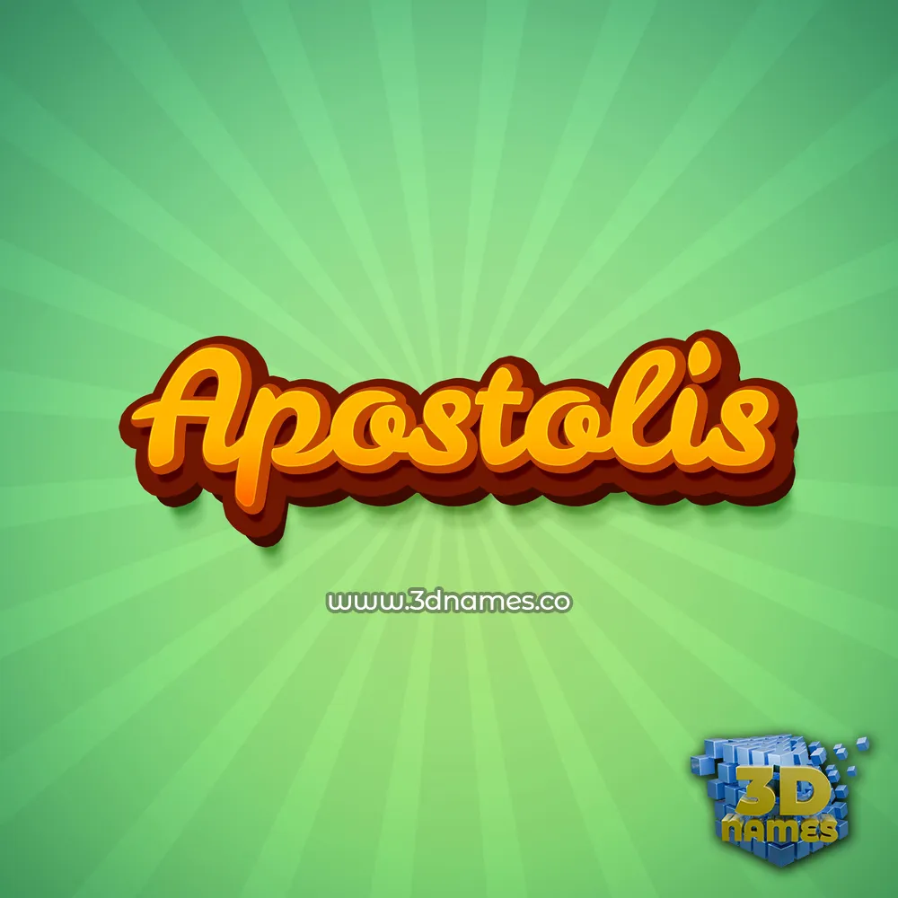 apostolis in Green Rays style - 3D name wallpaper