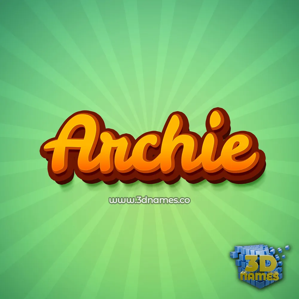 archie in Green Rays style - 3D name wallpaper archie in Green Rays style - 3D name wallpaper