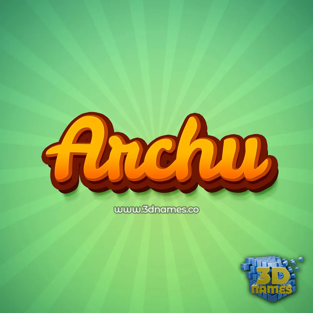 archu in Green Rays style - 3D name wallpaper archu in Green Rays style - 3D name wallpaper