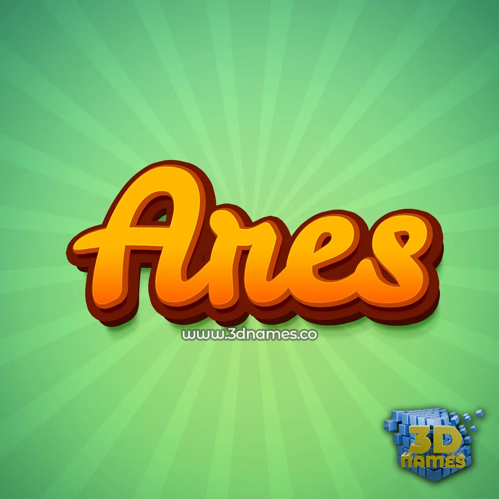 ares in Green Rays style - 3D name wallpaper ares in Green Rays style - 3D name wallpaper