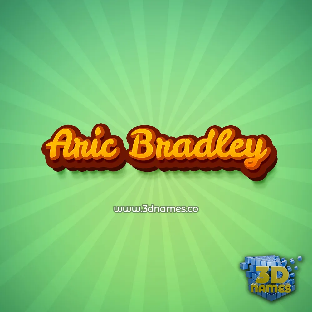 aric bradley in Green Rays style - 3D name wallpaper aric bradley in Green Rays style - 3D name wallpaper
