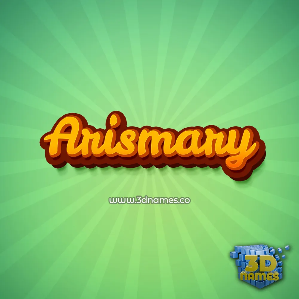 arismary in Green Rays style - 3D name wallpaper