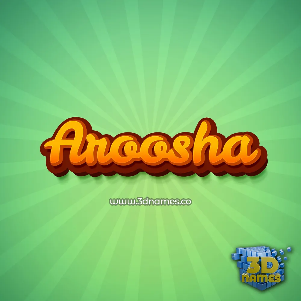 aroosha in Green Rays style - 3D name wallpaper aroosha in Green Rays style - 3D name wallpaper