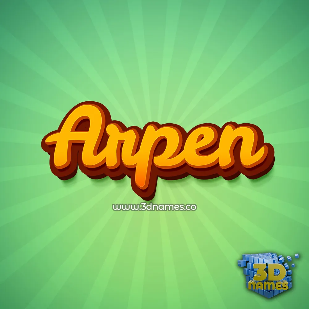 arpen in Green Rays style - 3D name wallpaper arpen in Green Rays style - 3D name wallpaper