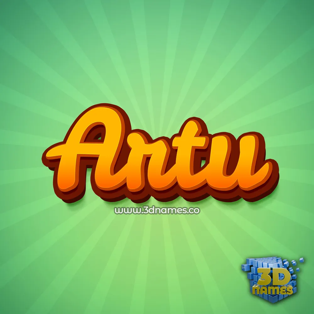 artu in Green Rays style - 3D name wallpaper artu in Green Rays style - 3D name wallpaper
