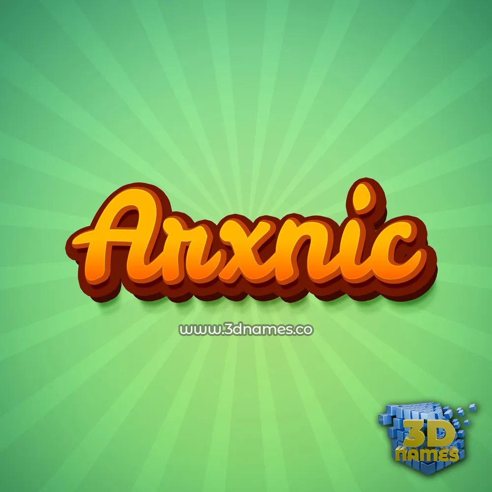 arxnic in Green Rays style - 3D name wallpaper arxnic in Green Rays style - 3D name wallpaper